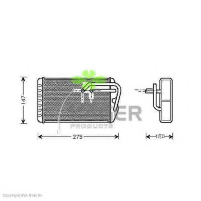 Теплообменник, отопление салона KAGER 32-0158