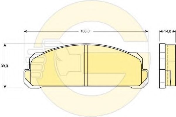 Комплект тормозных колодок, дисковый тормоз GIRLING 6101233