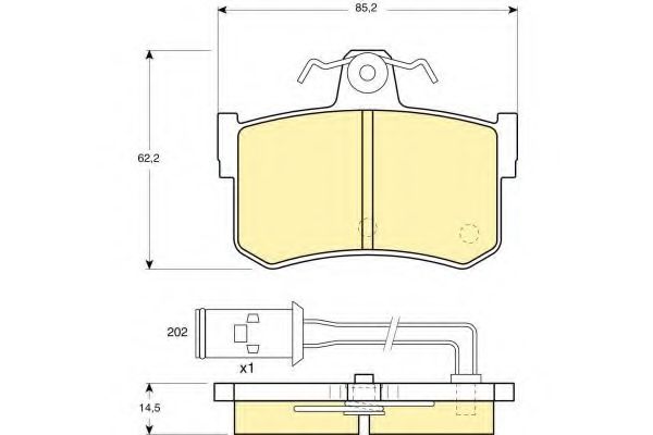 Комплект тормозных колодок, дисковый тормоз GIRLING 6104869