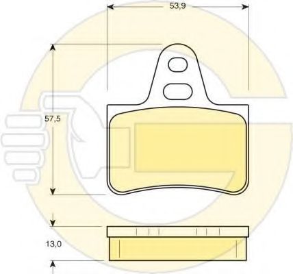 Комплект тормозных колодок, дисковый тормоз GIRLING 6110719