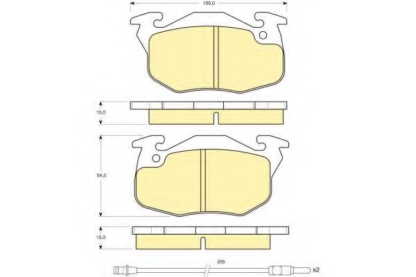 Комплект тормозных колодок, дисковый тормоз GIRLING 6110793