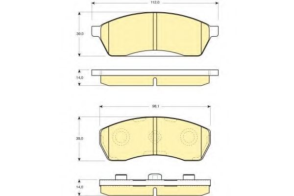 Комплект тормозных колодок, дисковый тормоз GIRLING 6130689