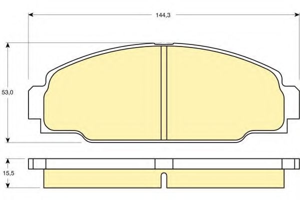 Комплект тормозных колодок, дисковый тормоз GIRLING 6130909