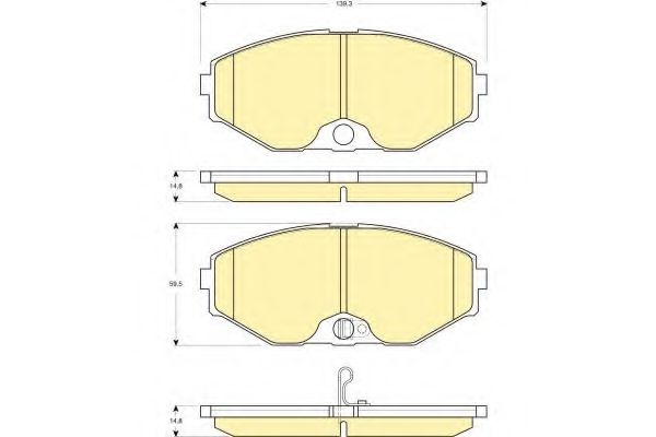 Комплект тормозных колодок, дисковый тормоз GIRLING 6132739