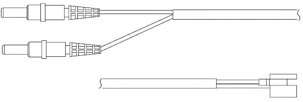 Сигнализатор, износ тормозных колодок KAWE WS0170A