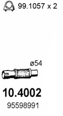 Труба выхлопного газа ASSO 10.4002