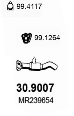 Труба выхлопного газа ASSO 30.9007