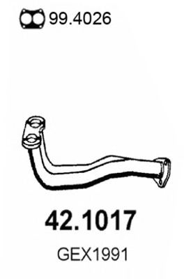 Труба выхлопного газа ASSO 42.1017
