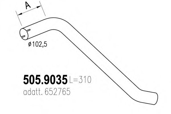 Труба выхлопного газа ASSO 505.9035