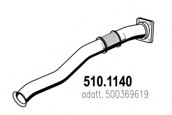 Труба выхлопного газа ASSO 510.1140
