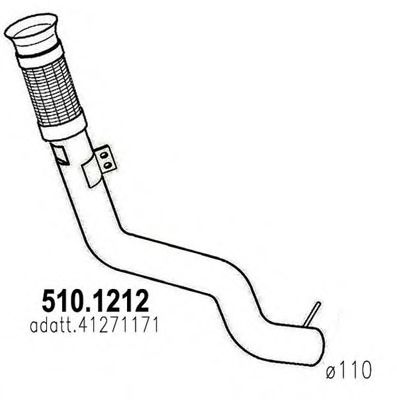 Труба выхлопного газа ASSO 510.1212