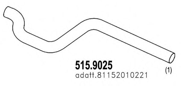 Труба выхлопного газа ASSO 515.9025