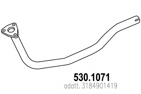 Труба выхлопного газа ASSO 530.1071