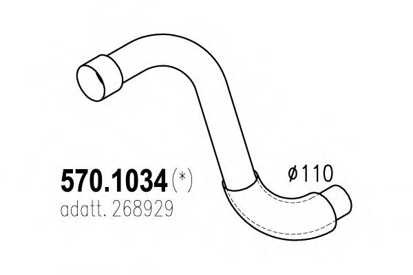 Труба выхлопного газа ASSO 570.1034