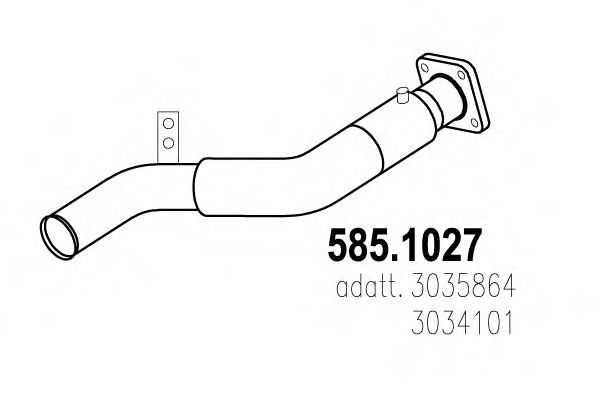 Труба выхлопного газа ASSO 5851027