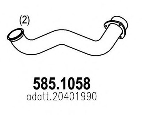 Труба выхлопного газа ASSO 585.1058