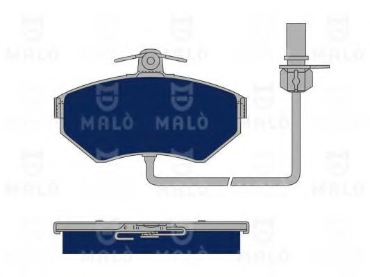 Комплект тормозных колодок, дисковый тормоз MALÒ 1050062