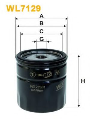 Масляный фильтр WIX FILTERS WL7129