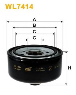 Масляный фильтр WIX FILTERS WL7414