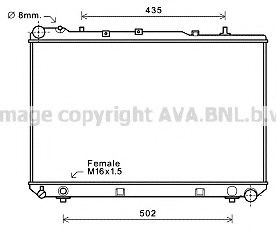 Радиатор, охлаждение двигателя PRASCO DW2102