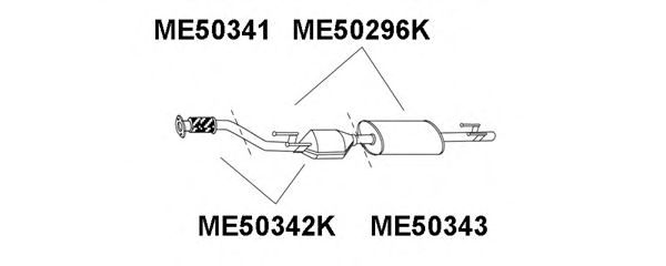Ремонтная трубка, катализатор VENEPORTE ME50341