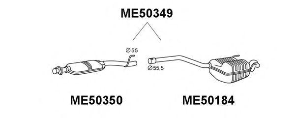 Предглушитель выхлопных газов VENEPORTE ME50350