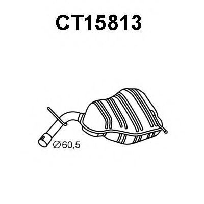 Глушитель выхлопных газов конечный VENEPORTE CT15813