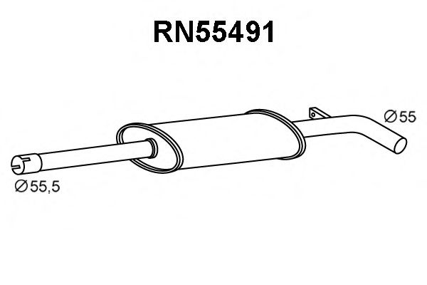 Предглушитель выхлопных газов VENEPORTE RN55491