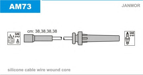 Комплект проводов зажигания JANMOR AM73