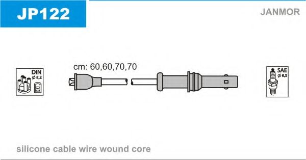 Комплект проводов зажигания JANMOR JP122