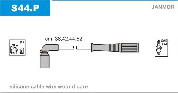 Комплект проводов зажигания JANMOR S44.P