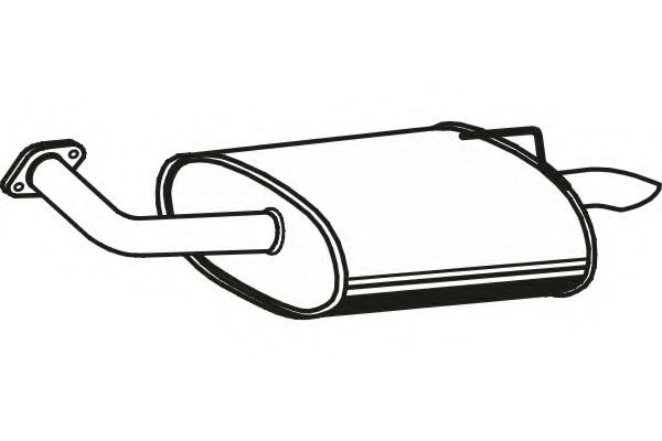 Глушитель выхлопных газов конечный FENNO 4132