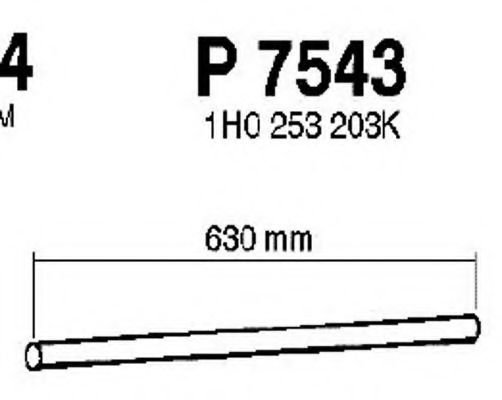 Труба выхлопного газа FENNO P7543