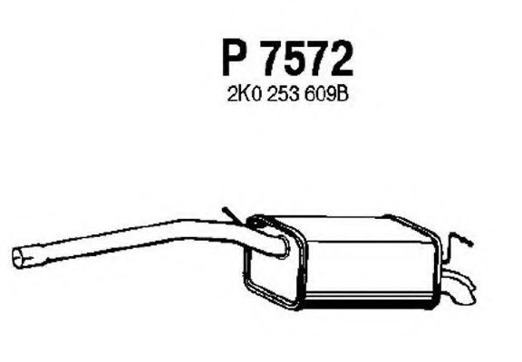 Глушитель выхлопных газов конечный FENNO P7572