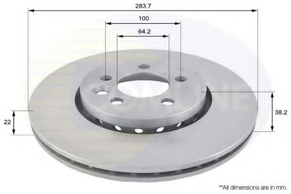 Тормозной диск COMLINE ADC1318V