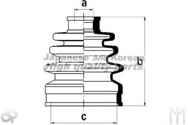 Комплект пылника, приводной вал ASHUKI 0858-2050