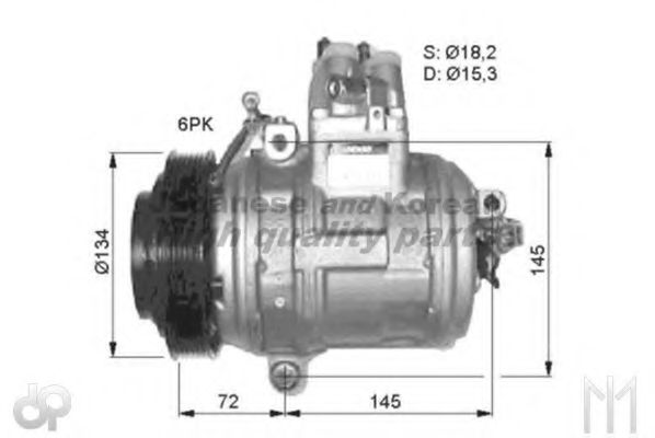 Компрессор, кондиционер ASHUKI 5300K388