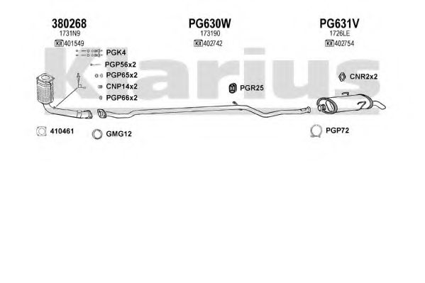 Система выпуска ОГ KLARIUS 180681U