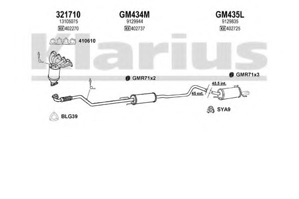 Система выпуска ОГ KLARIUS 391196U