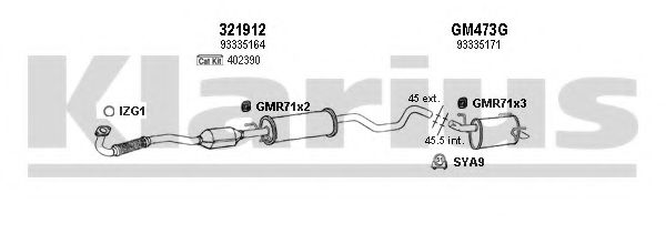 Система выпуска ОГ KLARIUS 391286U