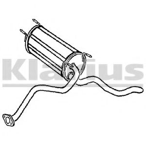 Глушитель выхлопных газов конечный KLARIUS DN402Q