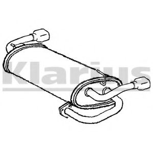 Глушитель выхлопных газов конечный KLARIUS RR292P