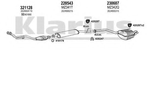 Система выпуска ОГ KLARIUS 600529E