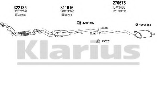 Система выпуска ОГ KLARIUS 060387E