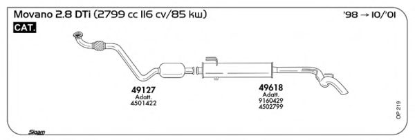 Система выпуска ОГ SIGAM OP219