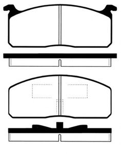 Комплект тормозных колодок, дисковый тормоз IPS Parts IBD-1253