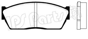 Комплект тормозных колодок, дисковый тормоз IPS Parts IBD-1413