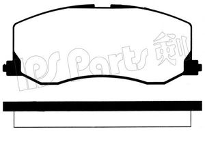 Комплект тормозных колодок, дисковый тормоз IPS Parts IBD-1896