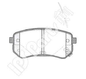 Комплект тормозных колодок, дисковый тормоз IPS Parts IBR-1K05