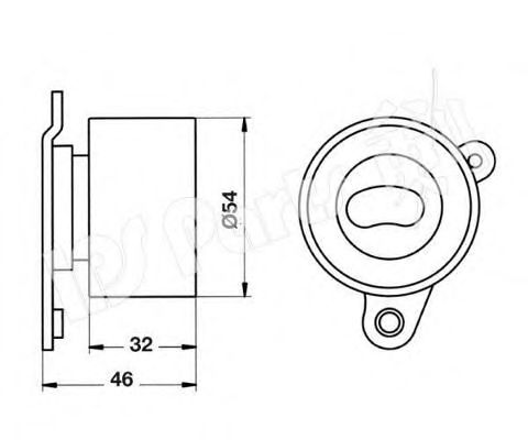 Устройство для натяжения ремня, ремень ГРМ IPS Parts ITB-6243